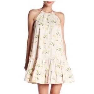Rebecca Taylor Ballet Combo Floral Tiered Ruffle Mini Dress